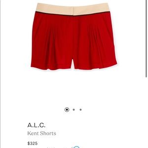 ALC silk shorts Red size 6 NWOT